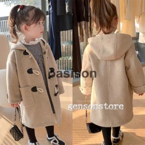 冬服 あったか ダッフルコート キッズ ベビー服 90 100 110 120 130cm 女の子 アウター 暖かい 子ども服 防寒 厚手コート フード付き 長