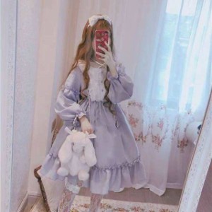 ワンピース ロリータ ワンピース 姫系 lolita ロングスカート 洋服 長袖 ロリータ かわいい ゴスロリ