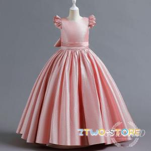 ワンピース ピアノ発表会 ジュニアドレス 演奏会 結婚式 キッズ こども コンクール 子供服 女の子 フォーマル 120-170cm
