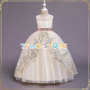 子供服 子供ドレス ピアノ発表会ドレス キッズロングフォーマル発表会ドレス 子どもワンピース ジュニアドレス 女の子ワンピース コンク