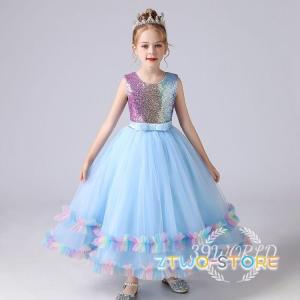 ワンピース キッズ 女の子 スパンコール 子供ワンピース キッズ ジュニア 子供服 120 130 140 150 160 170cm