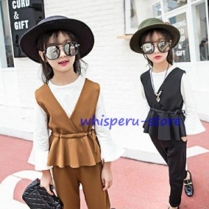パンツスーツ 女の子 入学式 卒業式 服 女の子 かっこいい 韓国 子供服 女の子 セットアップ キッズ 発表会 スーツ パンツ ベスト 3点セ