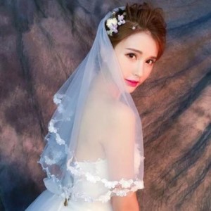 ブライダル ウエディングベール シフォン 結婚式ベール ホワイト オフホワイト ウエディング ブライダル ウェディング ベール ロング ヴ