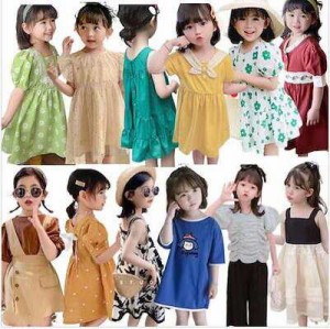 夏新品入荷 韓国子供服 ワンピース 半袖ワンピース子供服 女の子 90-130cm