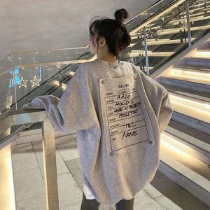 トップス Tシャツ ロンT 白シャツ 白トップス ビッグT ロング 袖あり 長袖 ラウンドネック ストレート ワイド 刺繍 スリット サイドスリ