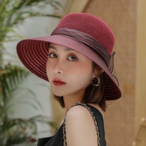 帽子 レディース 麦わら帽子 リボン付き ストローハット つば広 小顔効果 春 夏 秋 uvカット 紫外線防止 日焼け対策 日常用 旅行用 uvカ