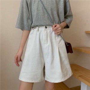 ハイウエストデニムショートパンツ パンツ デニムパンツ ショートパンツ ショート ショート丈 フレア ハイウエスト デニム かわいい 大人