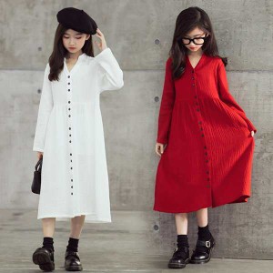 子供服 ワンピース 160 キッズ 女の子 春服 長袖ワンピース ロング丈 韓国子供服 子供ドレス dress 子ども服 ベビー服 お姫様 おしゃれ