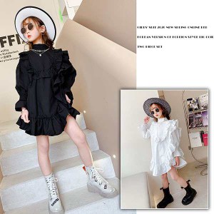 子供服 ワンピース 女の子 韓国子供服 キッズ 春服 長袖 シャツワンピース 子供ドレス ジュニア 結婚式 誕生日 七五三 お姫様 ベビー服