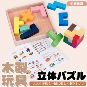  知育玩具 立体パズル テトリス パズル ジグソーパズル 賢人パズル 子供 キッズ 木製玩具 脳トレ モンテッソーリ教育