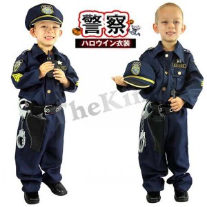 ハロウィン 衣装 コスチューム 仮装 子供用 警察官 6点セット ポリス 警察 コスプレ 子供 キッズ 警察服 刑事 お巡りさん