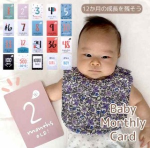 月齢カード マンスリーカード ベビー用品 赤ちゃん 記念 ギフト メモリアル 出産祝い 月齢フォト 出産準備 プレゼント 誕生日