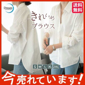 ブラウス レディース きれいめ 40代 春夏 上品 ゆったり オシャレ 韓国風 大人 Tシャツ 30代 40代 ホワイト 長袖 通勤 制服 送料無料