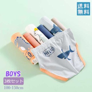 送料無料 3枚セット 男の子 ショーツ インナー パンツ ブリーフ 男児 出産祝い キッズ ジュニア 子供 男の子用 下着 パンツ コットン 綿