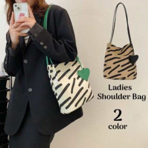 ショルダーバッグ トートバッグ 鞄 レディース カバン 肩掛け マグネットボタン キャンバス 帆布 ハート バイカラー 女性用