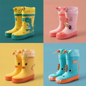 キッズ 可愛いアニマルのレインブーツ 雨靴 7種