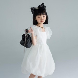 子供 ドレス 発表会 ワンピース バルーン袖 キッズ お出かけ 女の子 韓国 子供服 可愛い プリンセス 姫系 お姫様