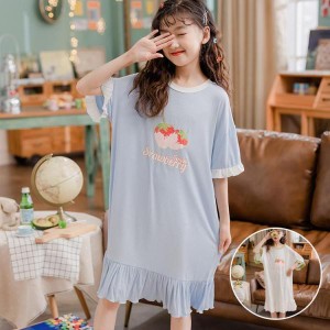 パジャマ キッズ 夏 子供服 女の子 ガールズ　ワンピース ルームウェア ワンピース　パジャマ 風 110cm 120cm 130cm 140cm 150cm 春夏パ