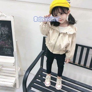 女の子 アウター ジャケット キッズ 秋服 かわいいスタイル ジッパーアウター カジュアル 可愛い 子供服 女の子 アウター 遠足 通園 通学