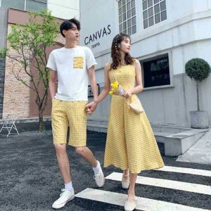 ペアルック tシャツ 可愛い ペアルック カップル ワンピース レディース メンズ t シャツ 上下セット ブランド ペア カップル 服