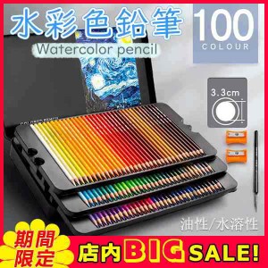 色鉛筆 水彩 お絵かき 水彩画 100色セット プレゼント クレヨン 文房具 油性 筆記具 絵の具セット カラーサインペン 入学 入園 祝い 塗り