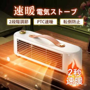 2秒即暖  電気ファンヒーター 静音 セラミックファンヒーター  暖房 小型暖風機 電気ストーブ セラミックヒーター  小型  800W 電気ヒー