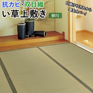 ラグ い草 上敷き ござ 畳 敷物 夏用 江戸間 四畳半 4.5畳 4.5帖 約261×261cm 柳川 (H) カーペット マット 抗カビ 双目織 絨毯 いぐさ 