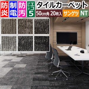 防炎 タイルカーペット 日本製 防汚 約50×50cm 20枚入り シェイププレーン D NTP-7100 D-eco (R) SHAPE PLAIN ダブルエコ 正規品 防音 