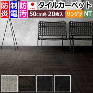 防炎 タイルカーペット 日本製 防汚 約50×50cm 20枚入り シャドウエッセンス F NTH-7000 F-eco (R) SHADOW ESSENCE 原着ナイロン 正規品