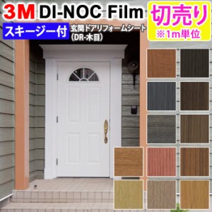 DIY リメイク 粘着シート スキージー付 幅約100cm×1m メートル単位の切売り (1mあたり) 3M ダイノックフィルム (R) DR 玄関ドアリフォー