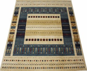 輸入カーペット ラパズ4015 ブルー (Y) 約200×250cm LAPAZ BLUE ウィルトンカーペット 絨毯 ギャベ柄ラグマット 【約50万ノット】 引っ