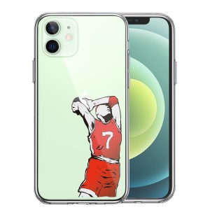iPhone12mini ケース クリア バスケットボール ダンク４ スマホケース 側面ソフト 背面ハード ハイブリッド