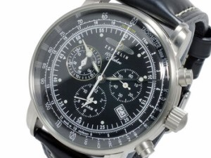 ツェッペリン 腕時計 クオーツ メンズ 7680-2S 100周年記念 コードバンカーフベルト ブラック ブラック ラッピング可 送料無料 即日発送