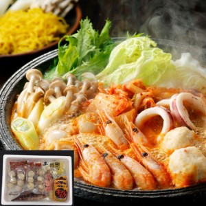 北海道 海鮮キムチ鍋 Bセット 白菜キムチ300g 各種具材 ギフト対応可 送料無料