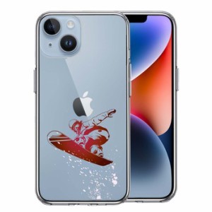 iPhone14 ケース クリア スノーボード　女子 スマホケース 側面ソフト 背面ハード ハイブリッド  送料無料 即日発送