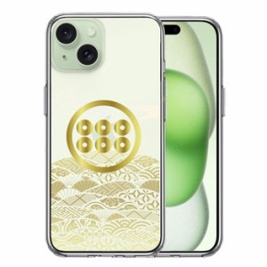iPhone15 ケース クリア 真田 六文銭 スマホケース 側面ソフト 背面ハード ハイブリッド 