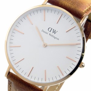 ダニエルウェリントン 腕時計 CLASSIC DURHAM 40 ローズゴールド DW00100109 ホワイト ライトブラウン ホワイト ラッピング可 送料無料 