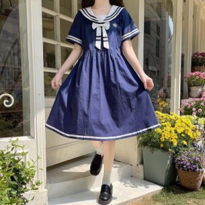 D73 イノセントワールド【マリン セーラーワンピース】ネイビー
