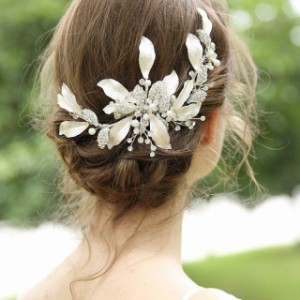 ウェディング ヘッドドレス ブライダル 髪飾り ラインストーン ヘアアクセサリー 髪飾り ブライダル 結婚式 パーティー 小枝 ダンス 発表