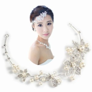 ヘッドドレス ヘアアクセサリー 髪飾り ウェディング ウエディング ブライダル 結婚式 花嫁 パーティー 小物 ドレス 演奏会 イベント フ