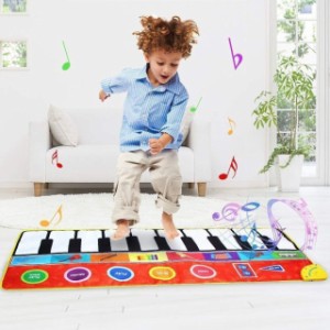音楽マット ピアノ 音楽 おもちゃ 楽器玩具 こども 知育玩具 電子玩具 8種楽器 録音 再生 148*60cm 大きいサイズ