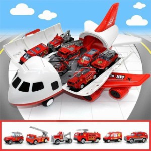 消防車 おもちゃ 飛行機 航空機 ミニカーセット 知育玩具 玩具収納 子供 おままごと ギフト 収納 モデル ミニカー プラモデル 旅客機 模