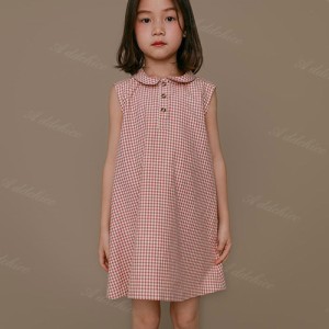 子供 ワンピース 女の子 キッズ ノースリーブ チェック柄 涼しい 子供服 夏服 カジュアル ナチュラル 可愛い ジュニア ガールズ おしゃれ