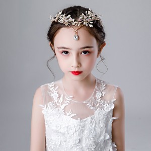 子供ヘッドドレス 髪飾り ヘアアクセサリー ティアラ ウェディング ゴージャス フォーマル 着物 成人式 子供の日 誕生日 結婚式 卒業式 
