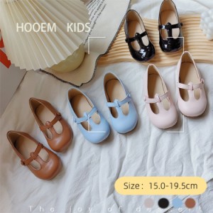 キッズ 靴 t-strap shoes Tストラップ シューズ レザー 合皮 皮 おしゃれ かわいい 女の子 14.5-21.5cm 子供 こども シンプル お出かけ 