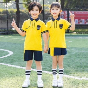 子供スーツ 学生 制服  セットアップ  Tシャツ  半袖 スカート パンツ 春 秋 夏 女の子 男の子 通園 通学 幼稚園 小学生  キッズ フォー