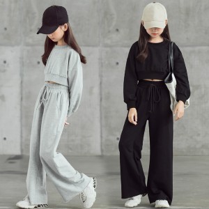 セットアップ キッズ パンツセット 女の子 ワイドパンツ セットアップ 女の子 パーカー 上下セット 2点セット 子供服 スウェット ガウチ