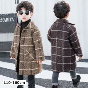 ダッフルコート コート キッズ 男の子 チェスターコート ジャケット チェック柄 格子柄 子供服 アウター ラシャコート シンプル フォーマ