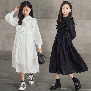 ワンピース キッズ フレアワンピース 女の子 ワンピース フォーマルワンピース 長袖 子供服 子供ドレス ロング丈 キッズワンピース フリ