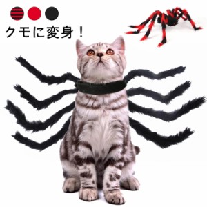 一部短納期 ペットコスプレ 猫 犬 クモ変身 犬用 蜘蛛 コスチューム クモの足 ハロウイン変 くも 黒 かわいい かっこういい 猫/小型犬 仮